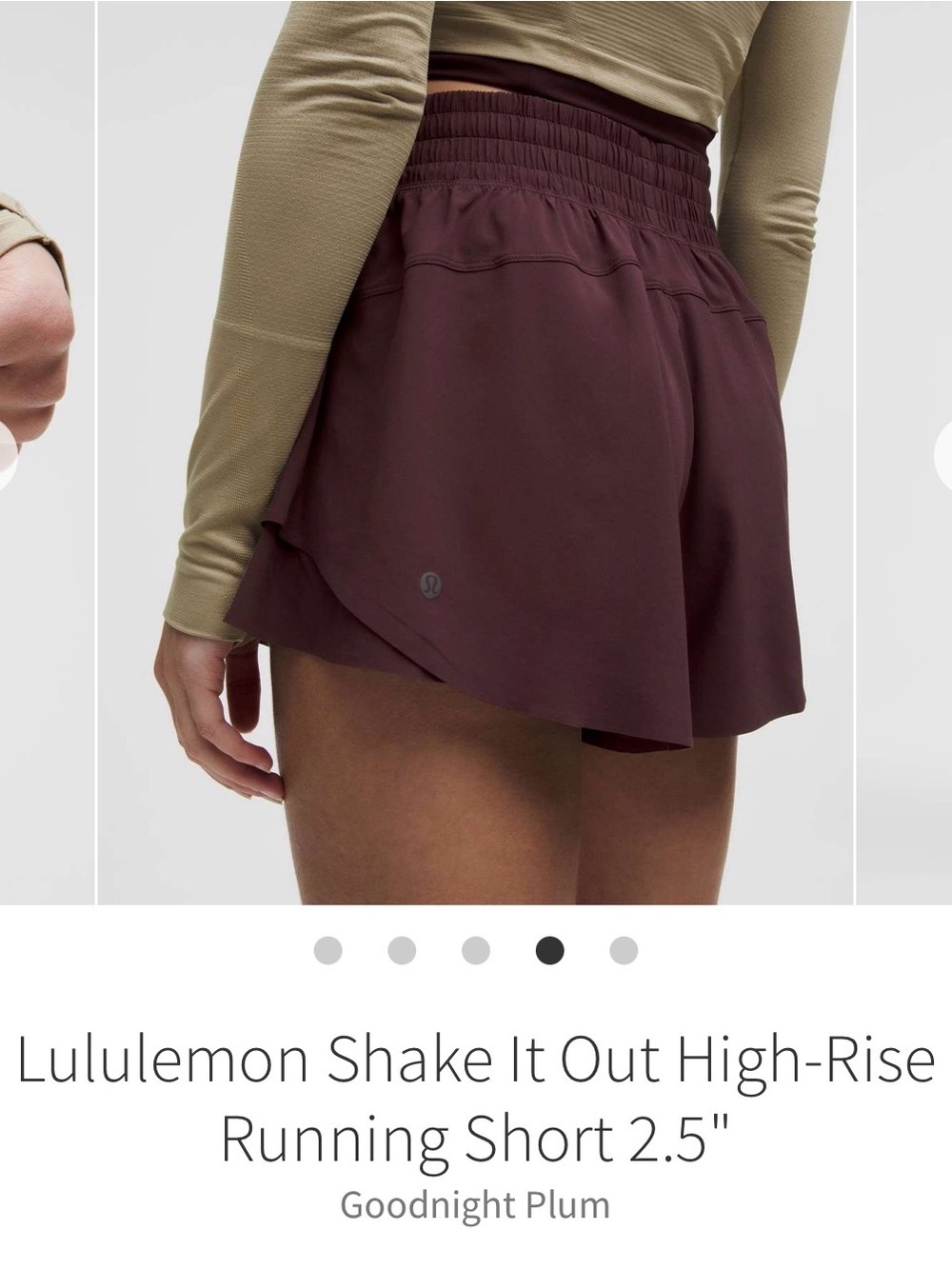 Lululemon Shake It Out High Rise Running Shorts
